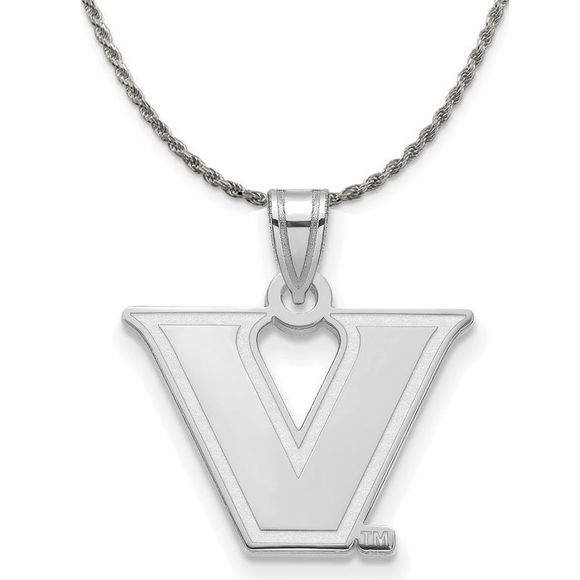 Sterling Silver Vanderbilt U. Large 'V' Star Necklace - 18 Inch - Picture 1 of 7